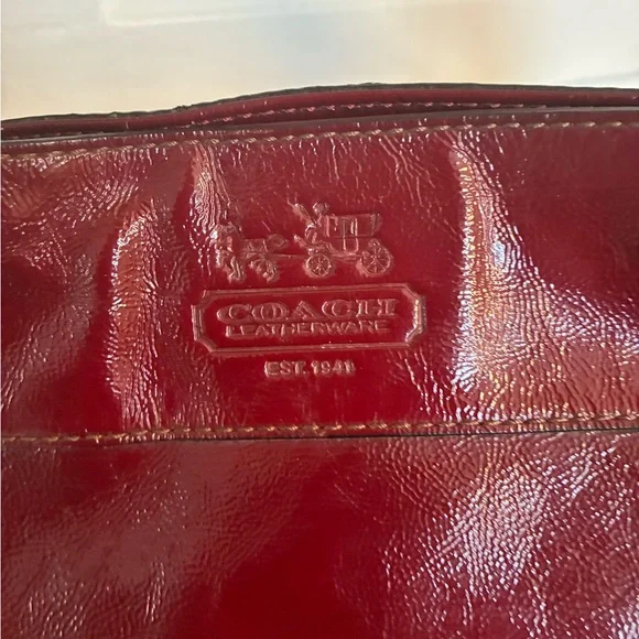 Coach Zoe Hobo Deep Red Leather Shoulder Bag - Picture 3 of 11